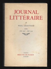 Journal Littéraire de Paul Léautaud -Août 1946-Août 1949 -Mercure de France 1964