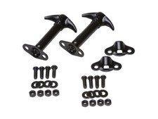 Kit d'attaches capot acier noir Jeep CJ et Wrangler YJ