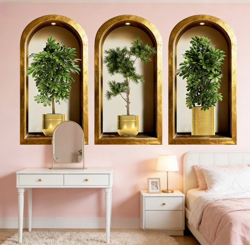Autocollant mural plante - 3d,