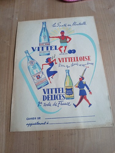 Ancien protege cahier vittel - cahier,