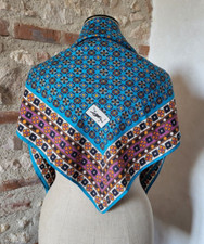 N17/ Yves Saint Laurent foulard carré 100% soie Vintage YSL silk scarf 87x87cm