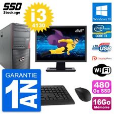 PC Tour Fujitsu W530 Ecran 22" Intel i3-4130 RAM 16Go SSD 480Go Windows 10 Wifi