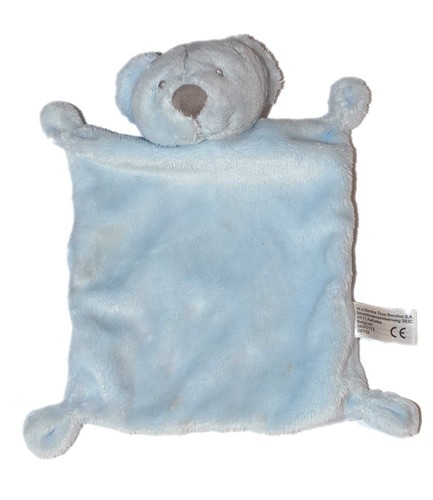 Doudou plat ours bleu nicotoy - ours,