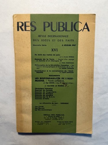 Res publica revue - res,