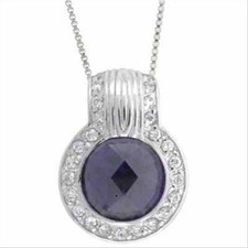 925 Argent Amethyst Cz &