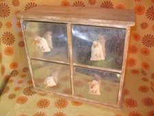 Ancien MEUBLE BOÎTE A EPICES COOKIES BISCUITS BOIS GALVA 4 TIROIRS Déco Cuisine