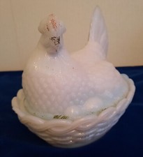 Vallérysthal , Grosse poule opaline de foire de la Cristallerie de Vallérysthal