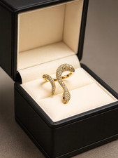 Bague serpent plaqué or 18k