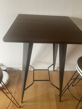 Lot d'1 Table Haute de Bar avec 2 Tabourets