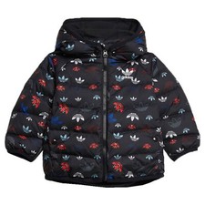 Adidas Bébé Veste Doudoune D'Hiver Épais Doublé Matelassée Noir Multicolore 74