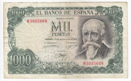 Espagne 1000 pesetas 1971 - 1000, pesetas,