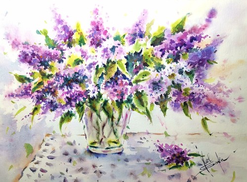 Peinture originale aquarelle
