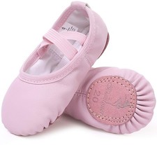 Chaussures de Danse Classique Cuir Demi Pointe Pantoufle de Ballet Ballerine ...