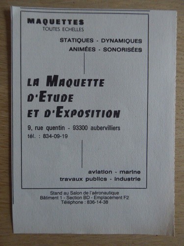 1981 pub maquette d - pub, d'