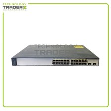 WS-C3750V2-24PS-S V04 Cisco Catalyst 3750 24 Ports PoE Ethernet Switch