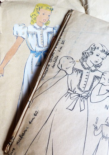 Ancien patron robe fille - ancien,