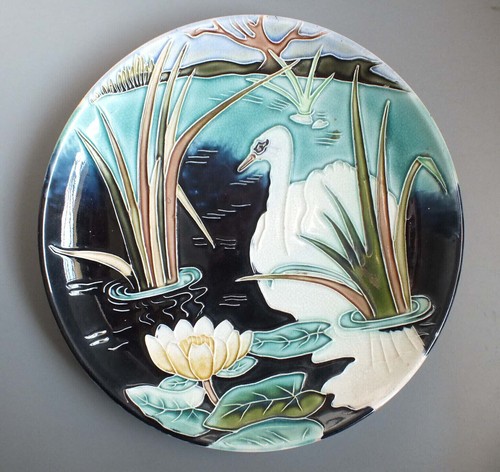 Ancienne assiette barbotine - ancienne,
