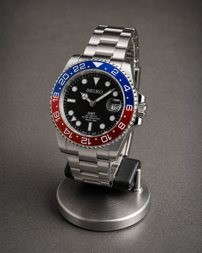 Montre gmt rouge - mm,