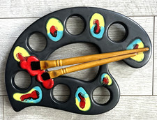 PALETTE de PEINTRE en céramique de VALLAURIS 1950 - 1960 