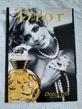 Publicité papier Parfum. Perfume Ad  C. Dior Dolce Vita de 1997