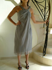 BELLE ROBE SOIREE SOIE GRISE