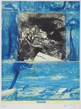 Gérard DIAZ : Paysage bleu