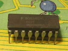 1pcs F 93S16D SYN POSITIVE EDGE TRIG 4-BIT BI-Decade Counter  DIP16 Fairchild