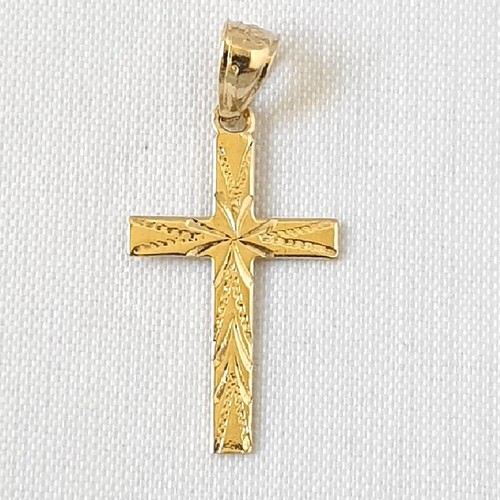 Pendentif croix or jaune - pendentif,