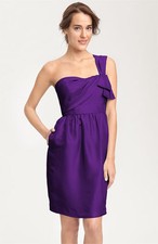 NEW JENNY YOO Convertible Shantung DRESS SIZE 8 $265 VIOLET NORDSTROM