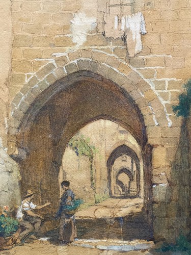 Peinture xixe gouache papier - peinture,