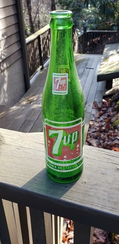 Vintage 1960 soda bottle - 1960's, 7up