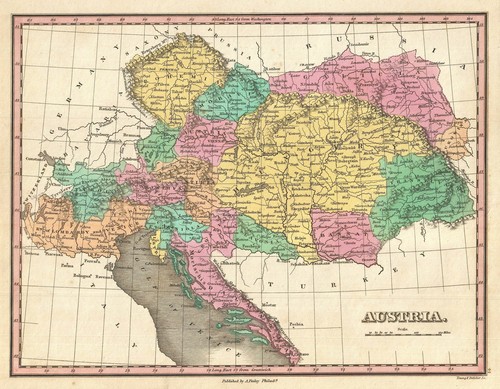 1827 finley map austria - 1827,
