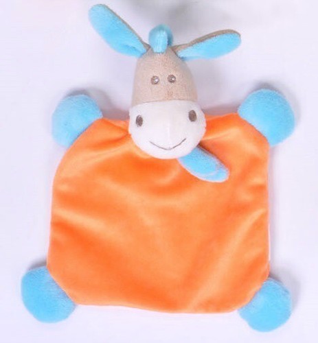 Doudou plat peluche âne - doudou,