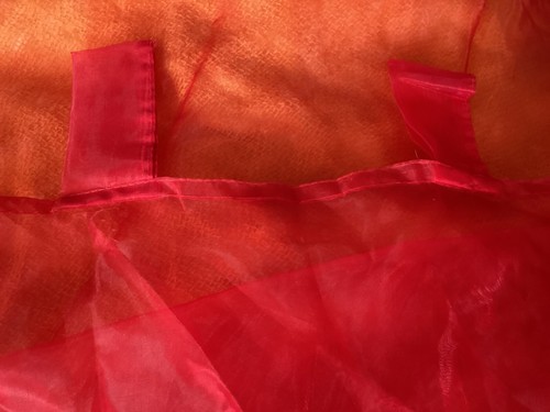 Paire rideaux voilage rouge - paire, de