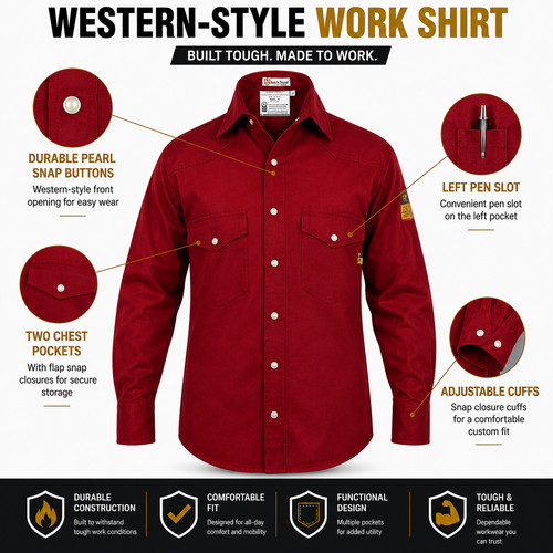 Flame resistant shirt - flame,