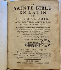 Rare 1749 La Sainte Bible en