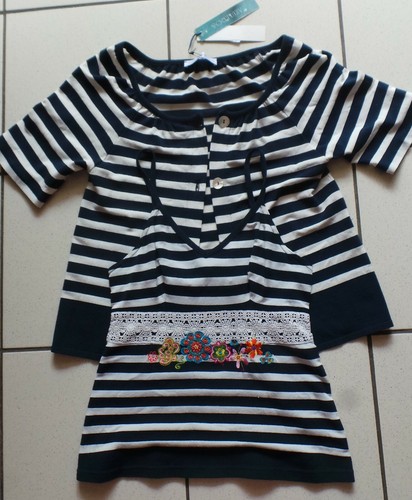 Azuleros top veste marinière - azuleros, top+veste