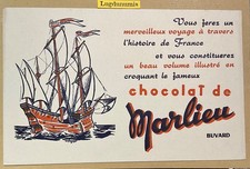 Buvard Pub Publicitaire les chocolats Marlieu