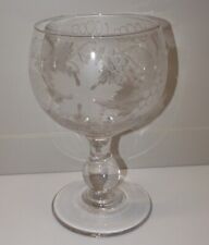 -JOLI VERRE RINCE RAISIN CRISTAL Gravé GRAPPES et FEUILLES RAISIN COLLECTION  D