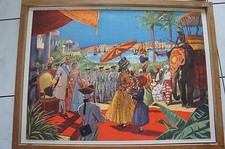 ANCIENNE AFFICHE SCOLAIRE ROSSIGNOL HISTOIRE 45 46