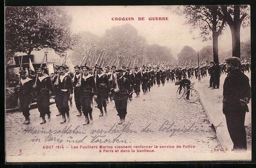 Cpa fusiliers marins - marins, viennent