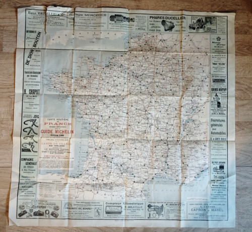 Carte guide michelin 1906 - du,