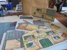 maquette carton vache sérieuse 1950-1960 Ferme N°2