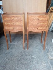 Paire de chevet Louis XV à marqueterie