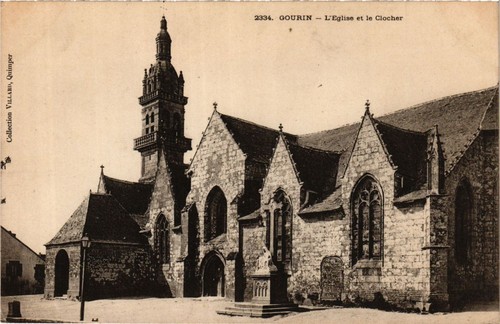 Cpa gourin l église et - ak,