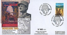 DBP04-1 FDC "LECLERC / Hommage aux Combattants Diên Biên Phu, Indochine" 2004