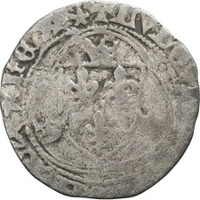 [#135969] France, Louis XI, Blanc à la couronne, 1461-1483, Montpellier, Bil, lo