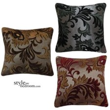 Luxe Qualité Jacquard Chenille Floral Régence Damas Coussins Ou Housses