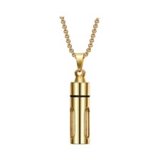 Collier pendentif tube cylindrique, urne pour animaux de compagnie, souvenir de