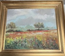 Tableau Huile Sur Toile (Champ